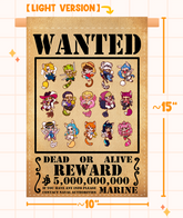 Wanted Poster Pin Banner Set